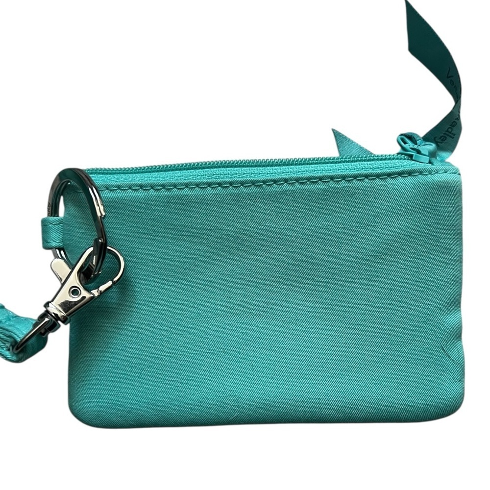 Vera Bradley Aqua Floral Crossbody Mini Wallet Like New! - Picture 2 of 5